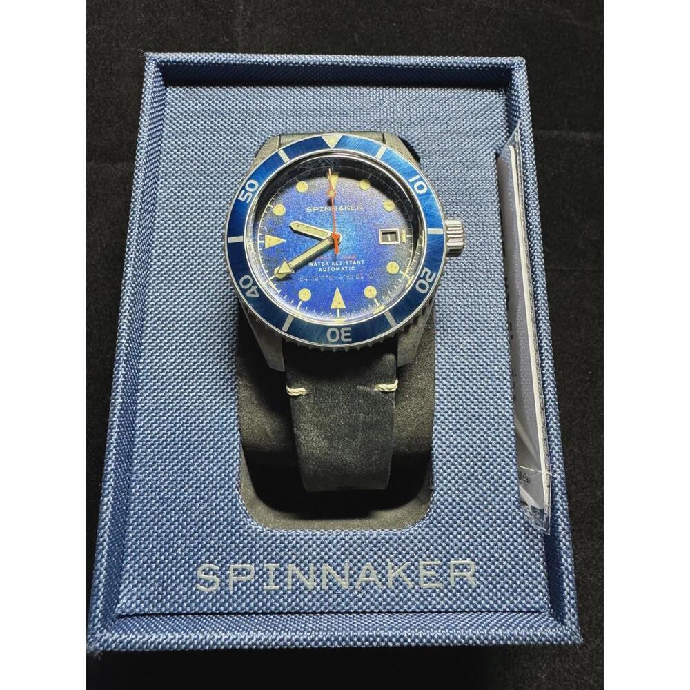 Spinnaker Wreck Sp-5089-2 Automatic Dive Watch Stainless Steel Oxidized Blue